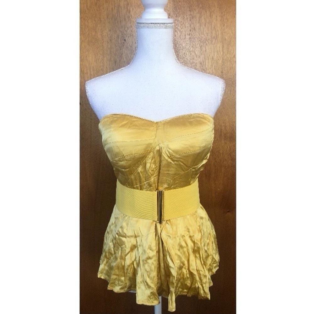 Bebe Yellow Tube Top New Large